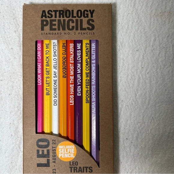 Other - NEW Leo Season Astrology Pencils Colorful Funny Sayings Horoscope Gift LeoSzn